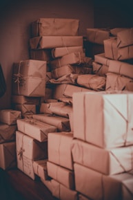 A pile of brown paper packages.