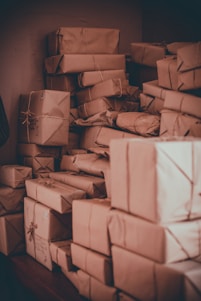 A pile of brown paper packages.