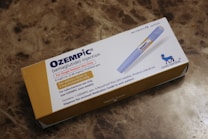 Ozempic medication box, with pen injection.