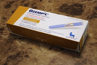 Here is a single-sentence caption: ozempic medication package.
