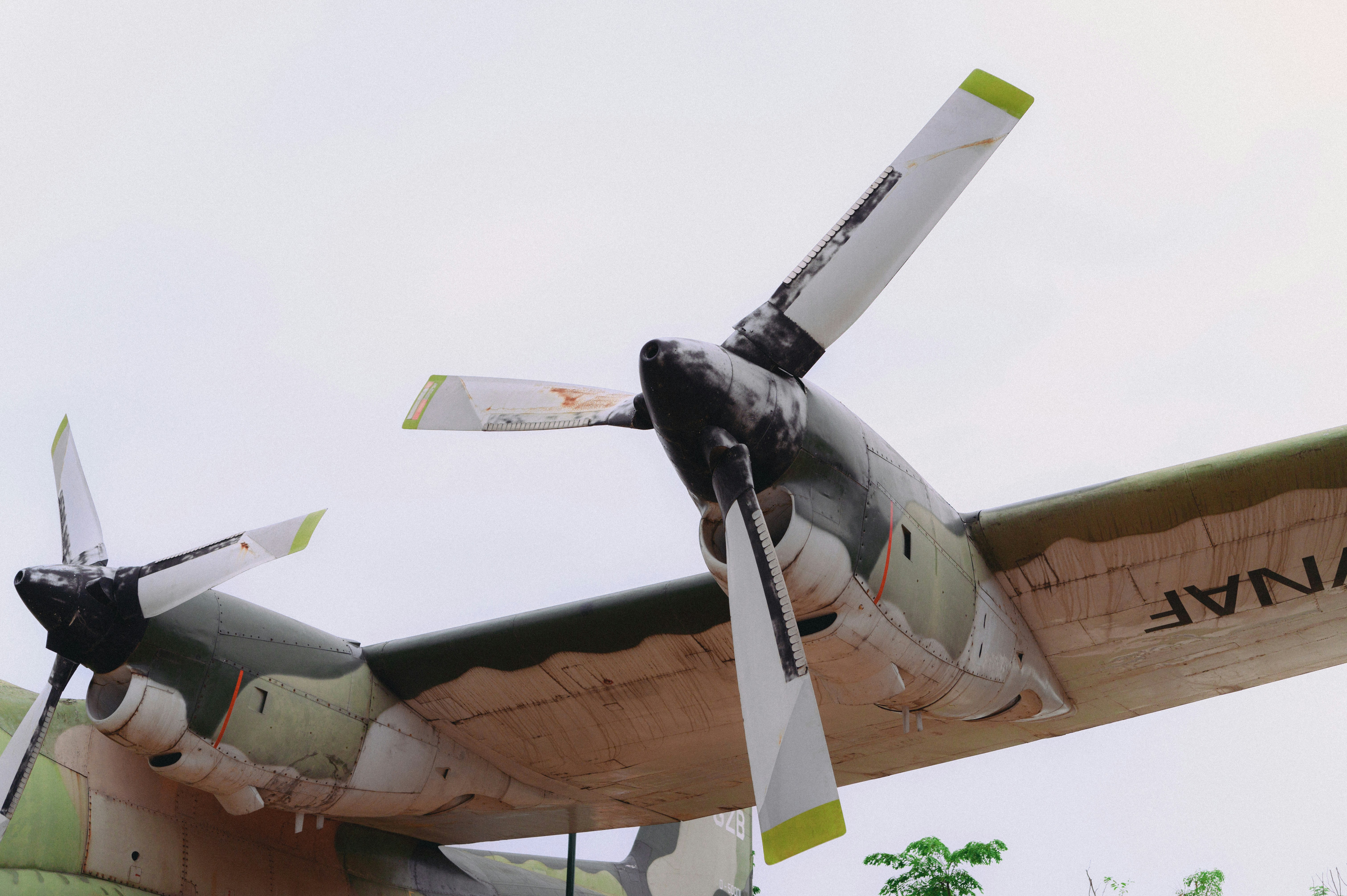 Aircraft propellers and camouflage are visible. photo – Free Vietnam ...