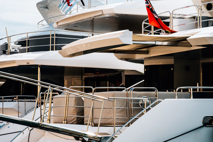 Contemporary yacht deck design details