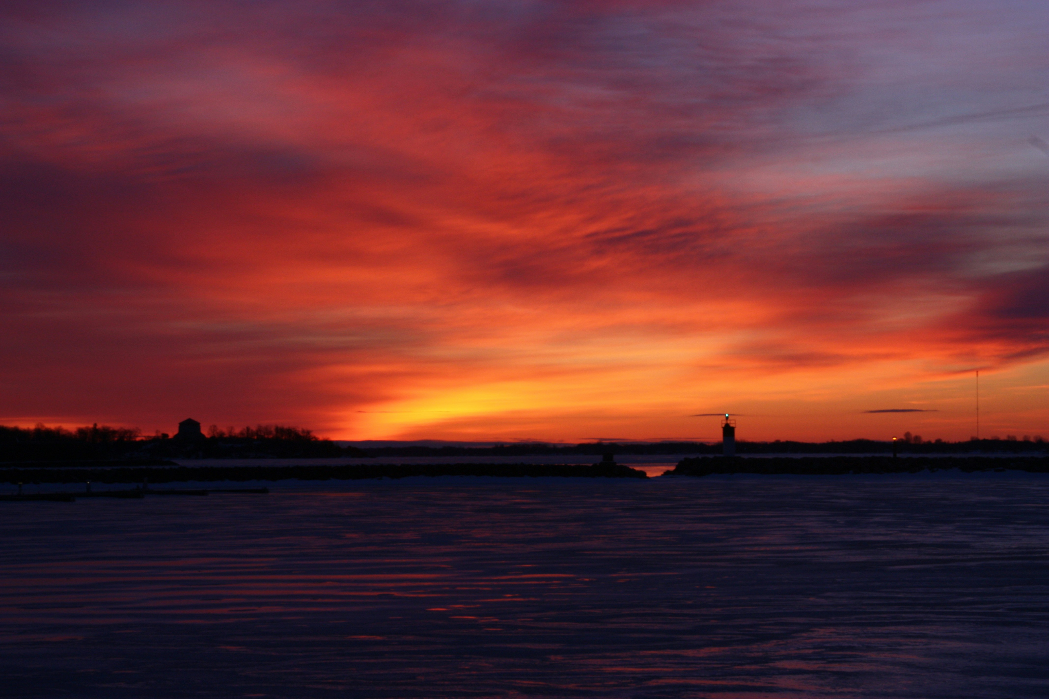A beautiful sunrise with warm colors