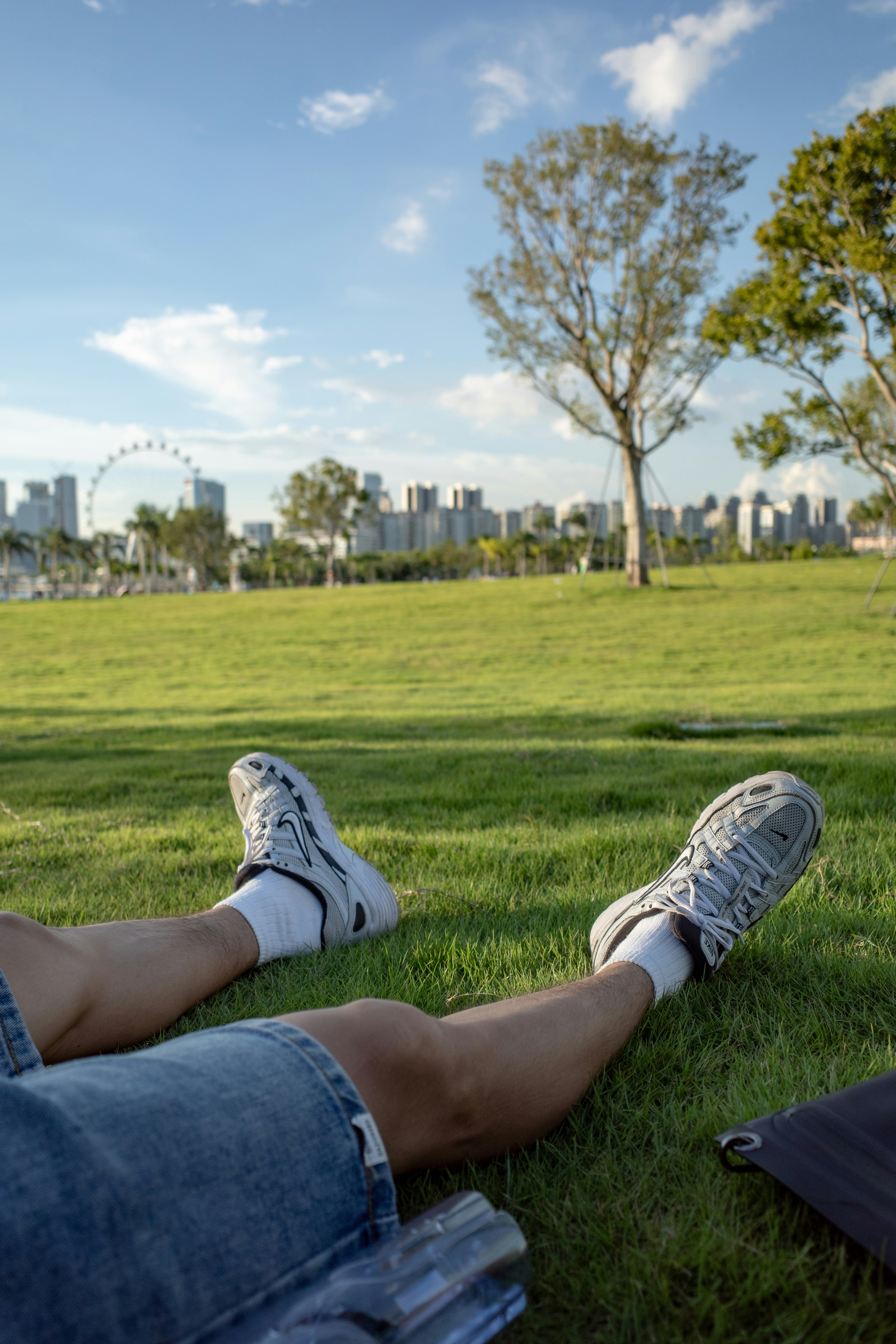 Relaxing on the grass with a nice view