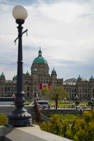 The parliament buildings stand tall in victoria, canada.