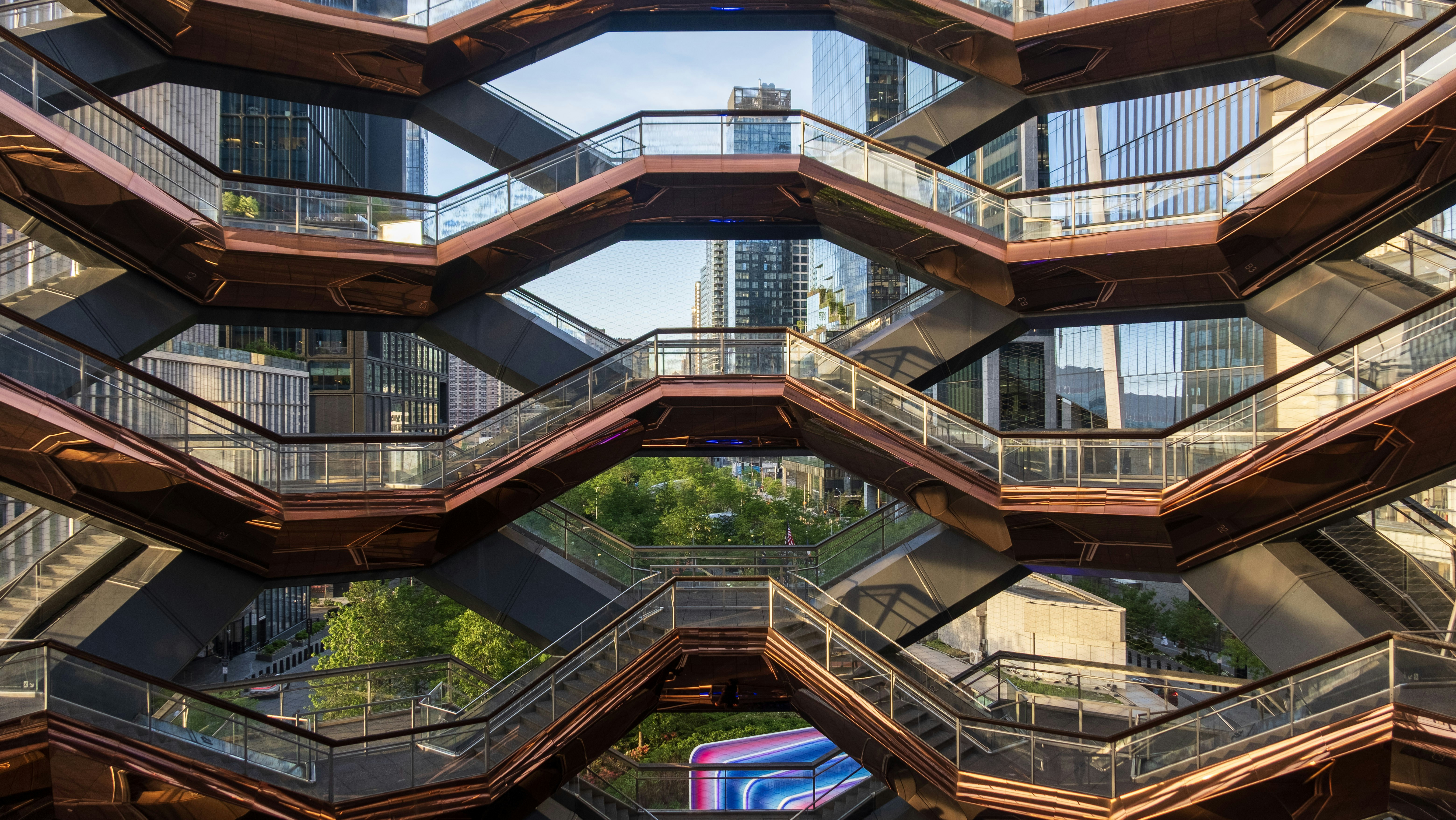 The vessel's intricate staircases and architecture are visible.