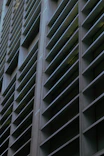 Louvered facade of a modern building.