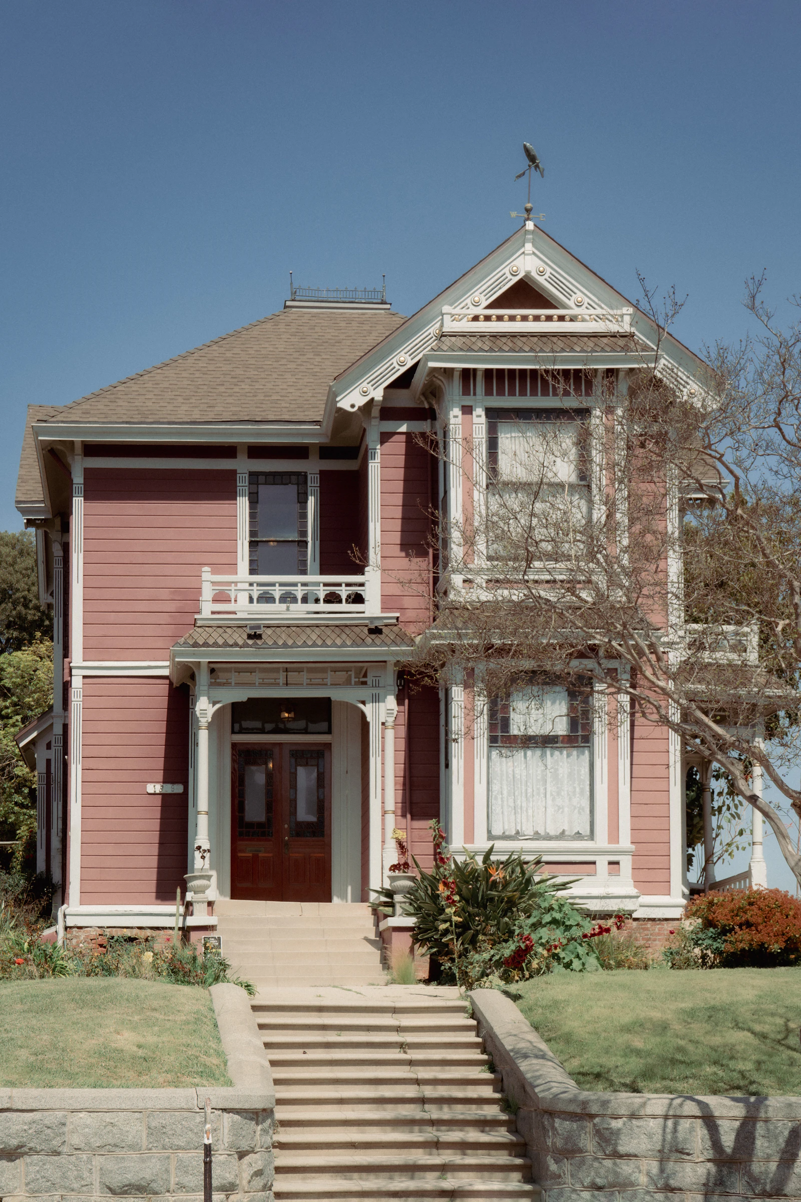 A tall Victorian-style house