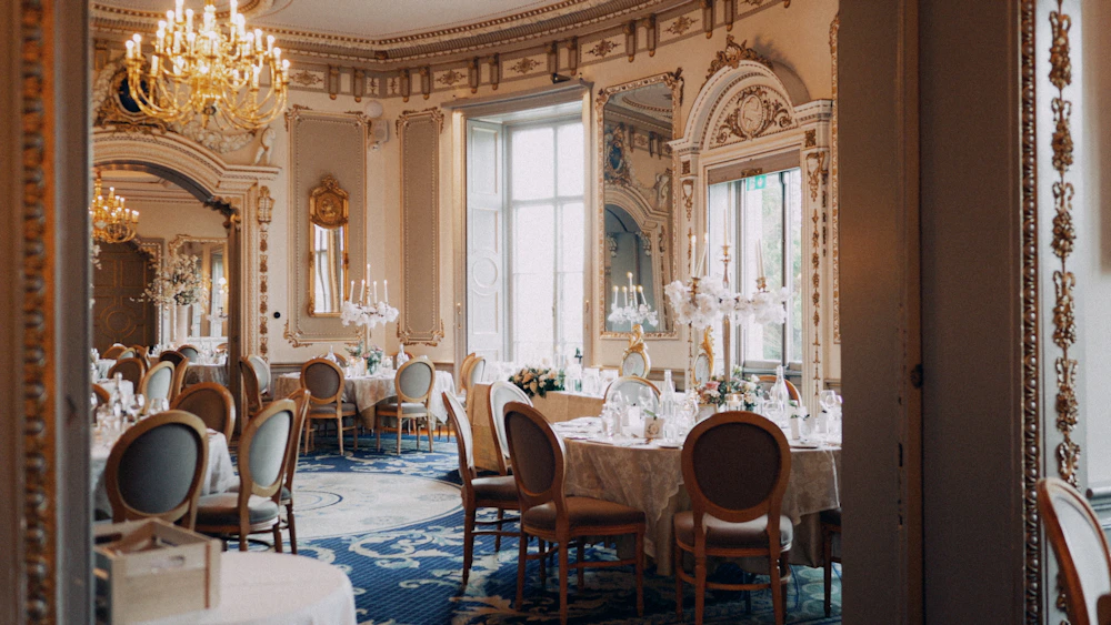 An elegant formal dining room