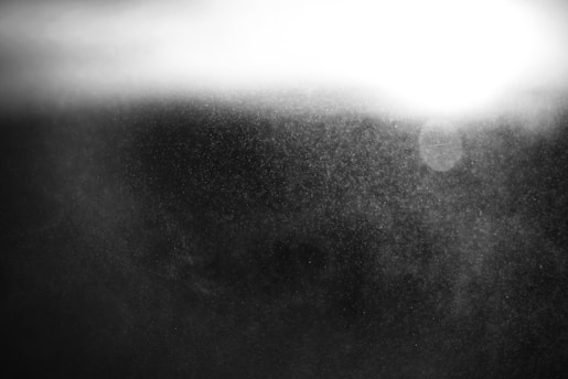Fog and light create a mysterious atmosphere.