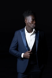 A handsome man in a suit looks classy.