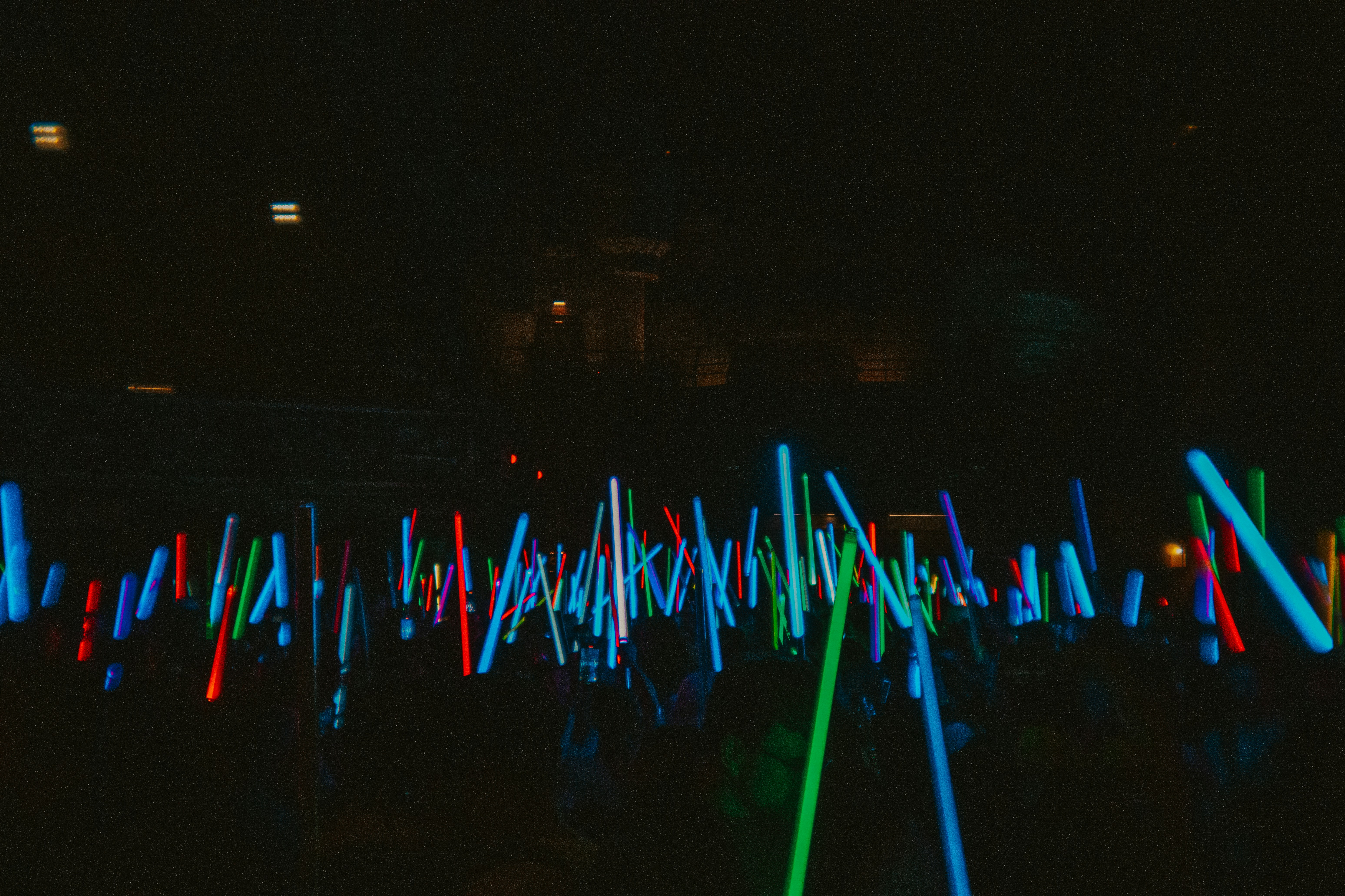 Neon rebellion crowd