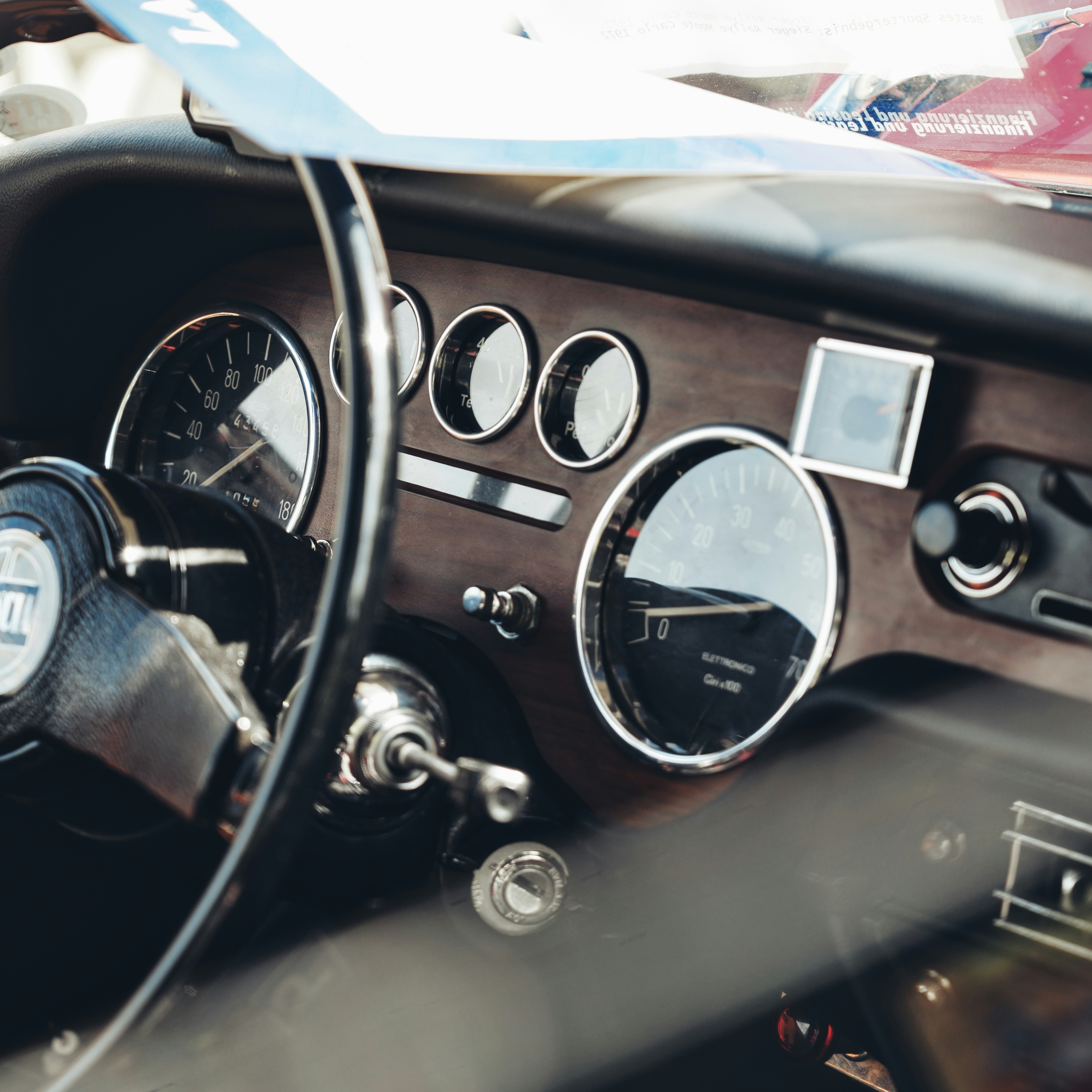 Interior of a classic car