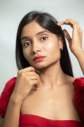 Beautiful woman poses for a portrait.