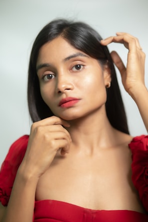 Beautiful woman poses for a portrait.
