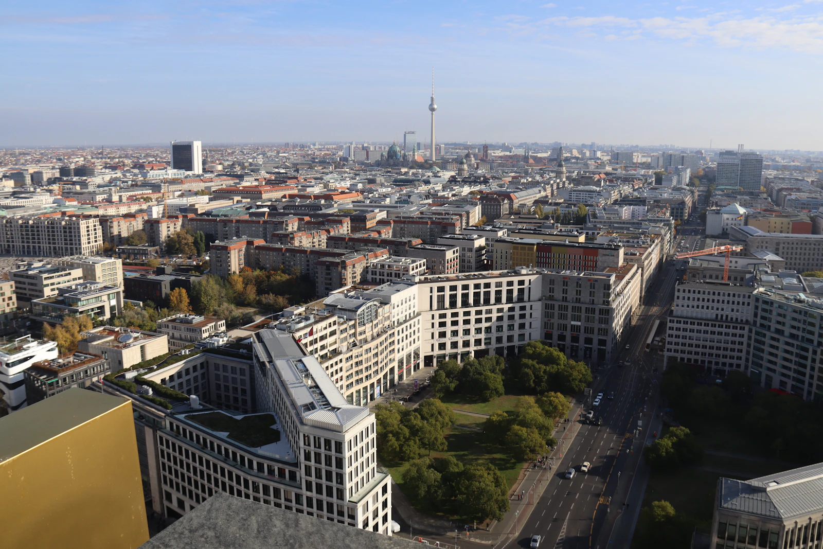 Aerial view across central Berlin