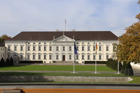 The german presidential palace is shown in the image