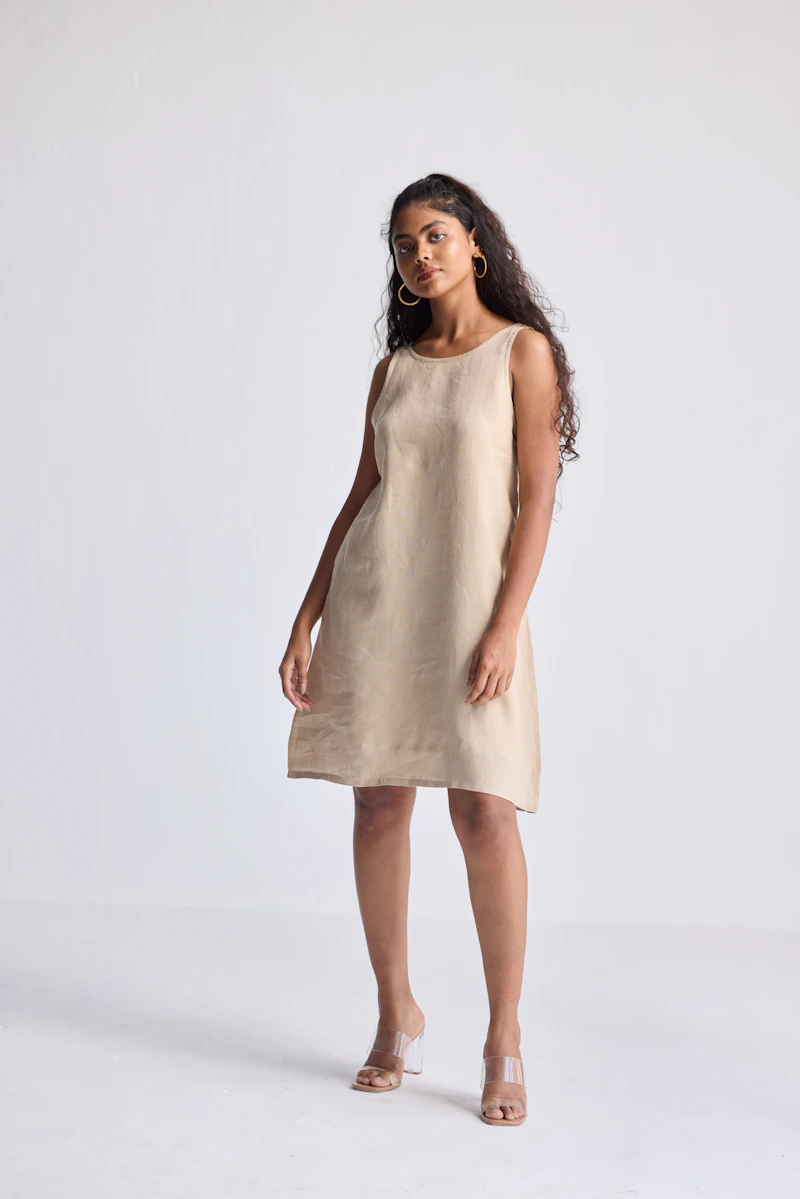 Linen slip dress
