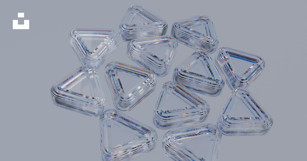 Clear, triangular, plastic containers arranged together. photo – Free ...