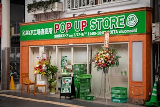 A pop up store is open for business.