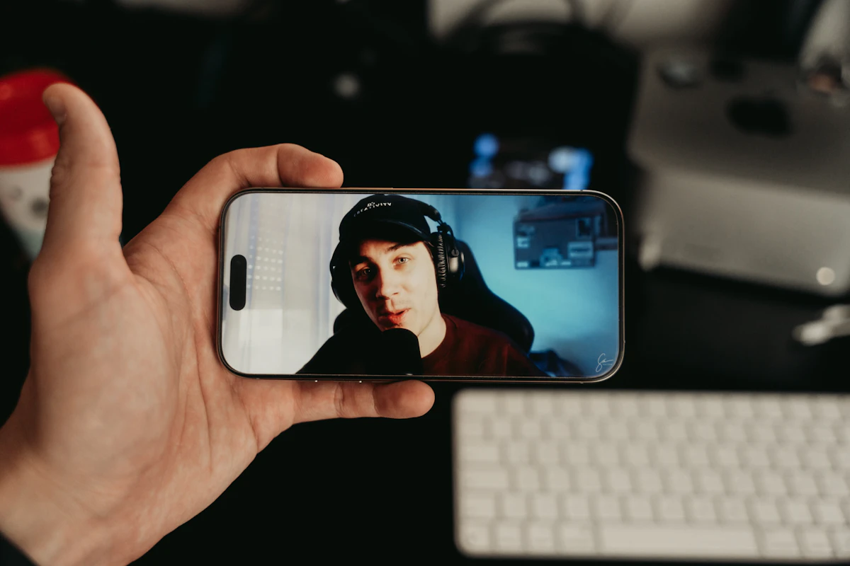 Person watching a shoppable live stream on their phone