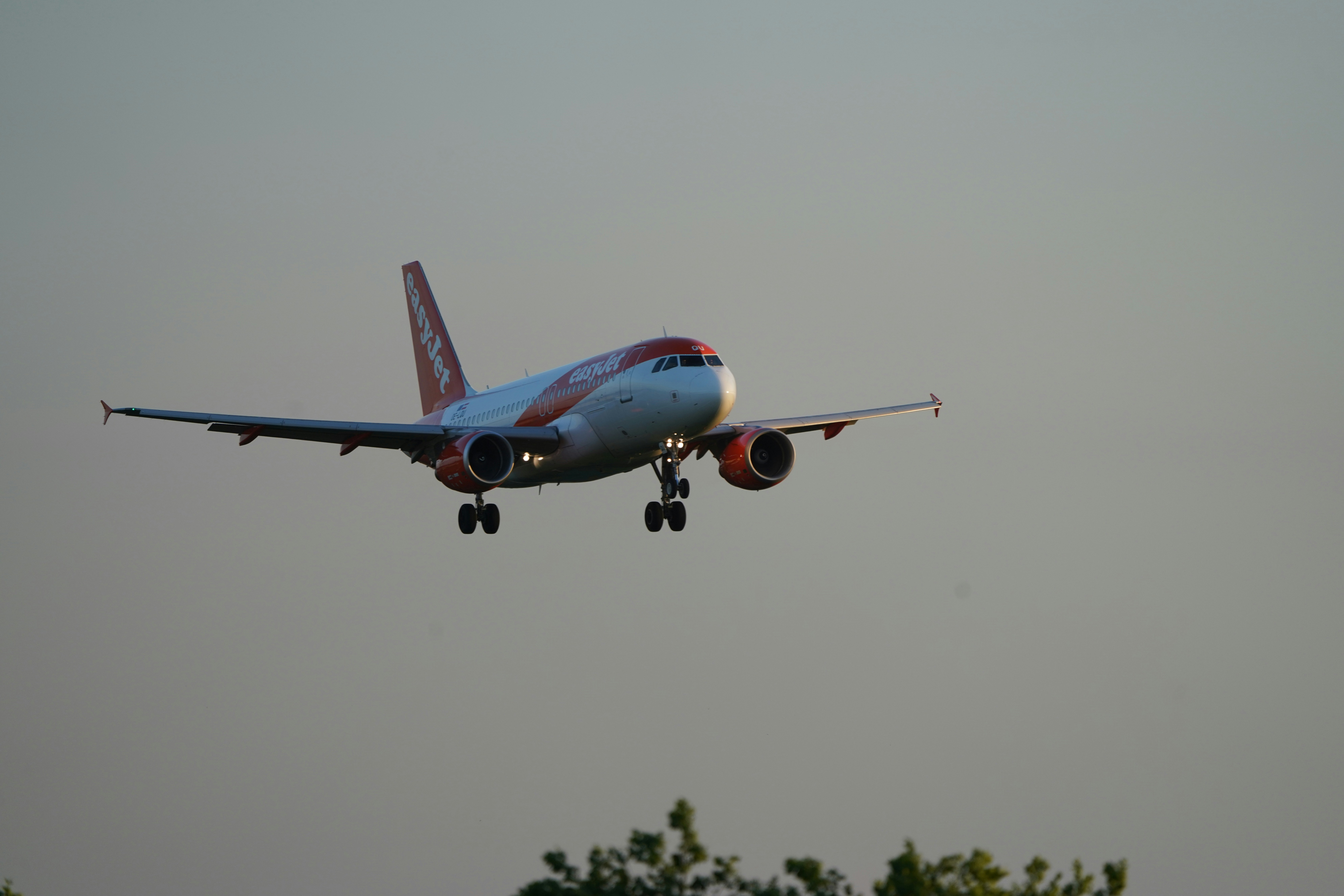 An airplane is approaching for landing.