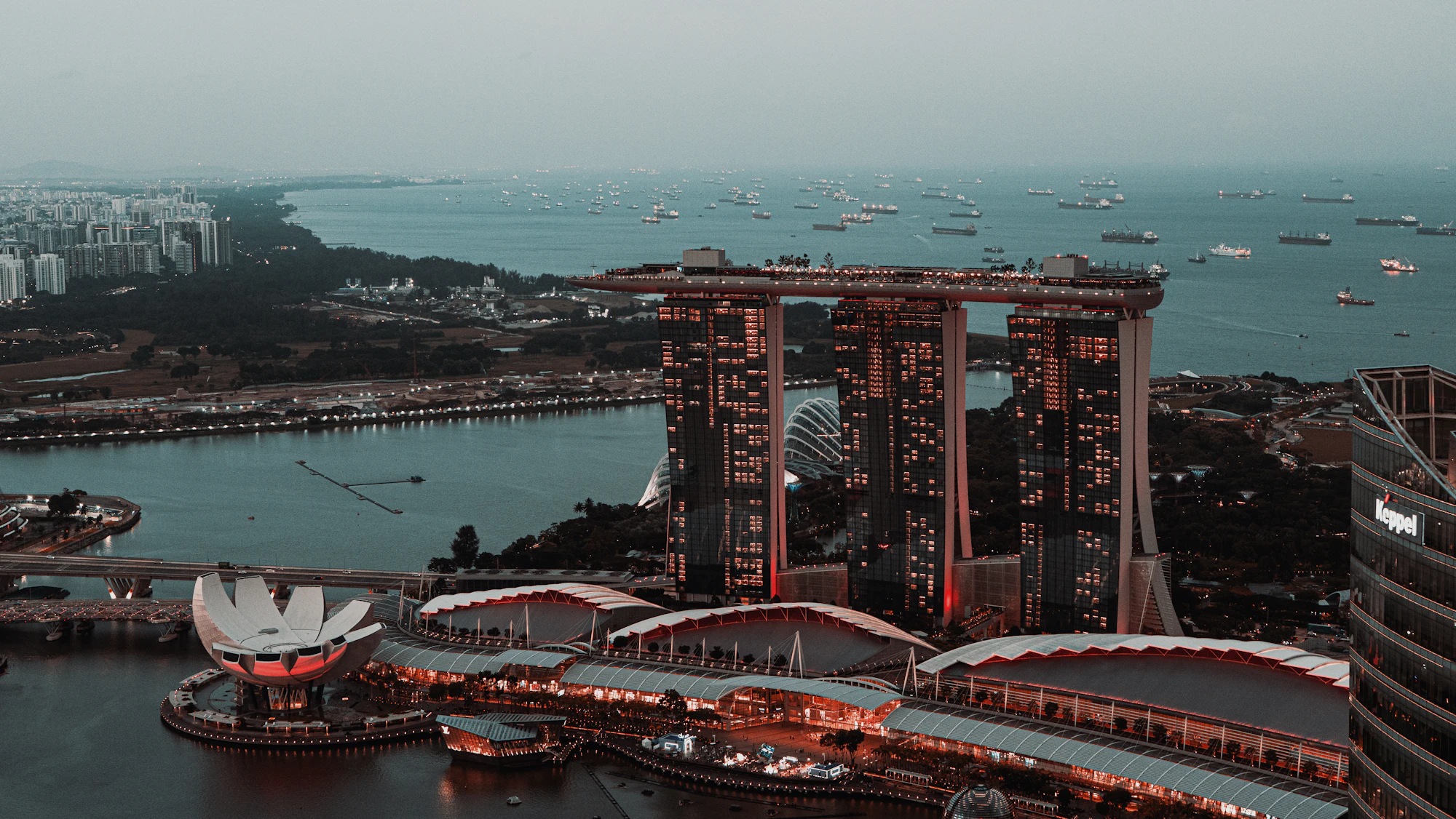 Marina Bay Sands at dusk, Singapore