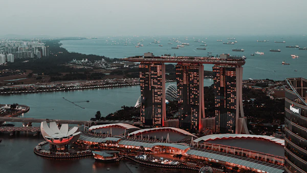 Marina Bay Sands at dusk, Singapore