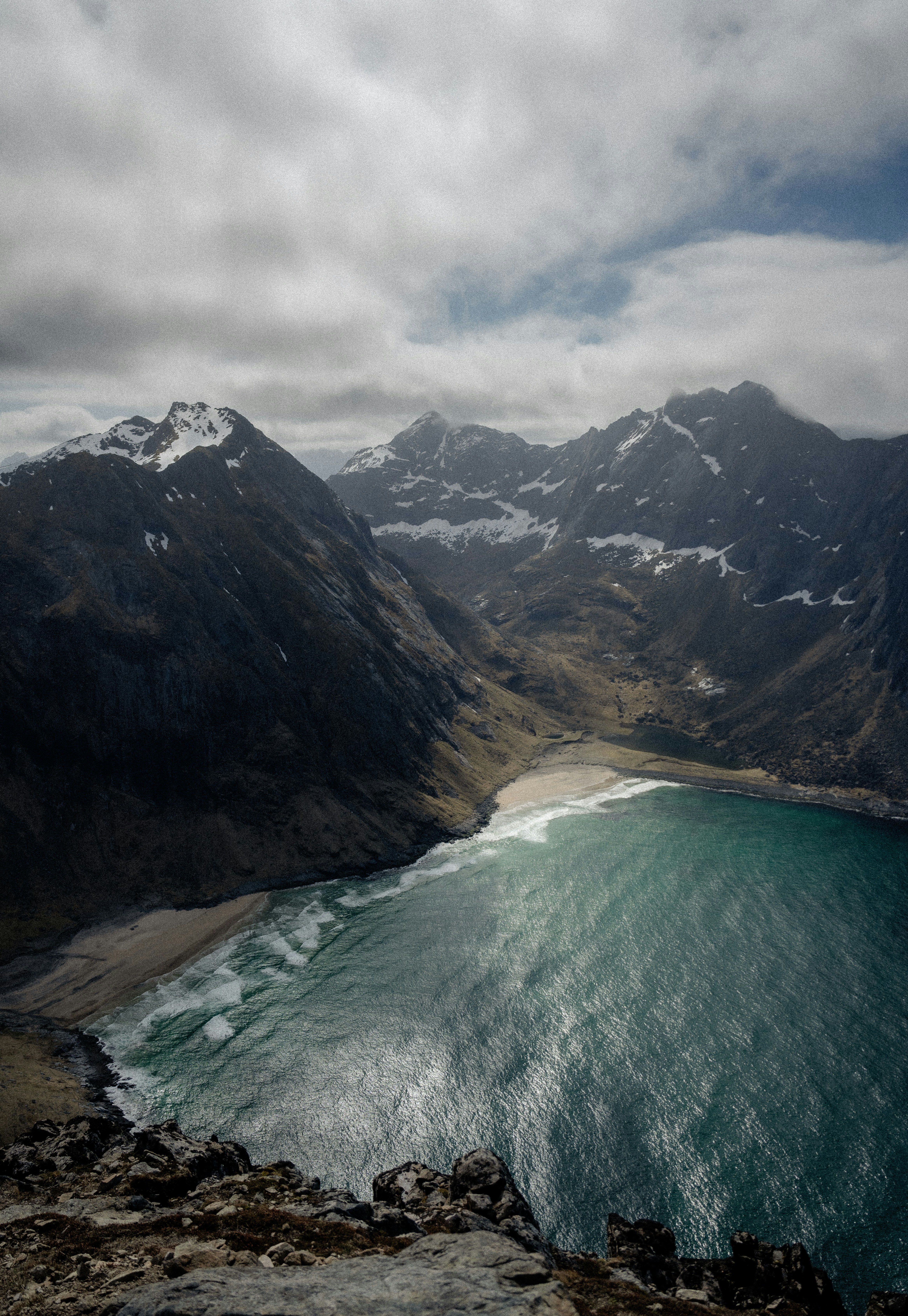 Stunning coastal view with mountains and turquoise water