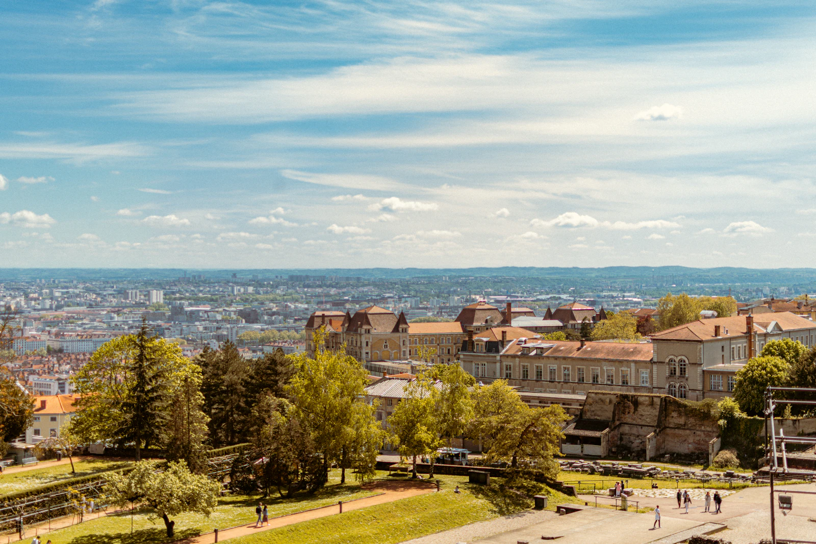 French city streets and buildings seen from an elevated viewpoint