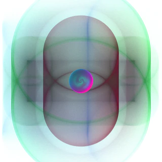 Abstract geometric shapes with glowing colors