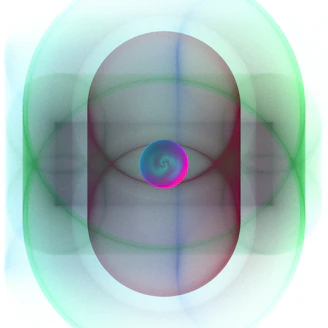 Abstract geometric shapes with glowing colors