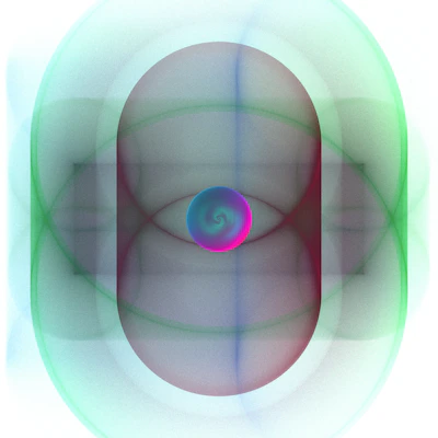 Abstract geometric shapes with glowing colors