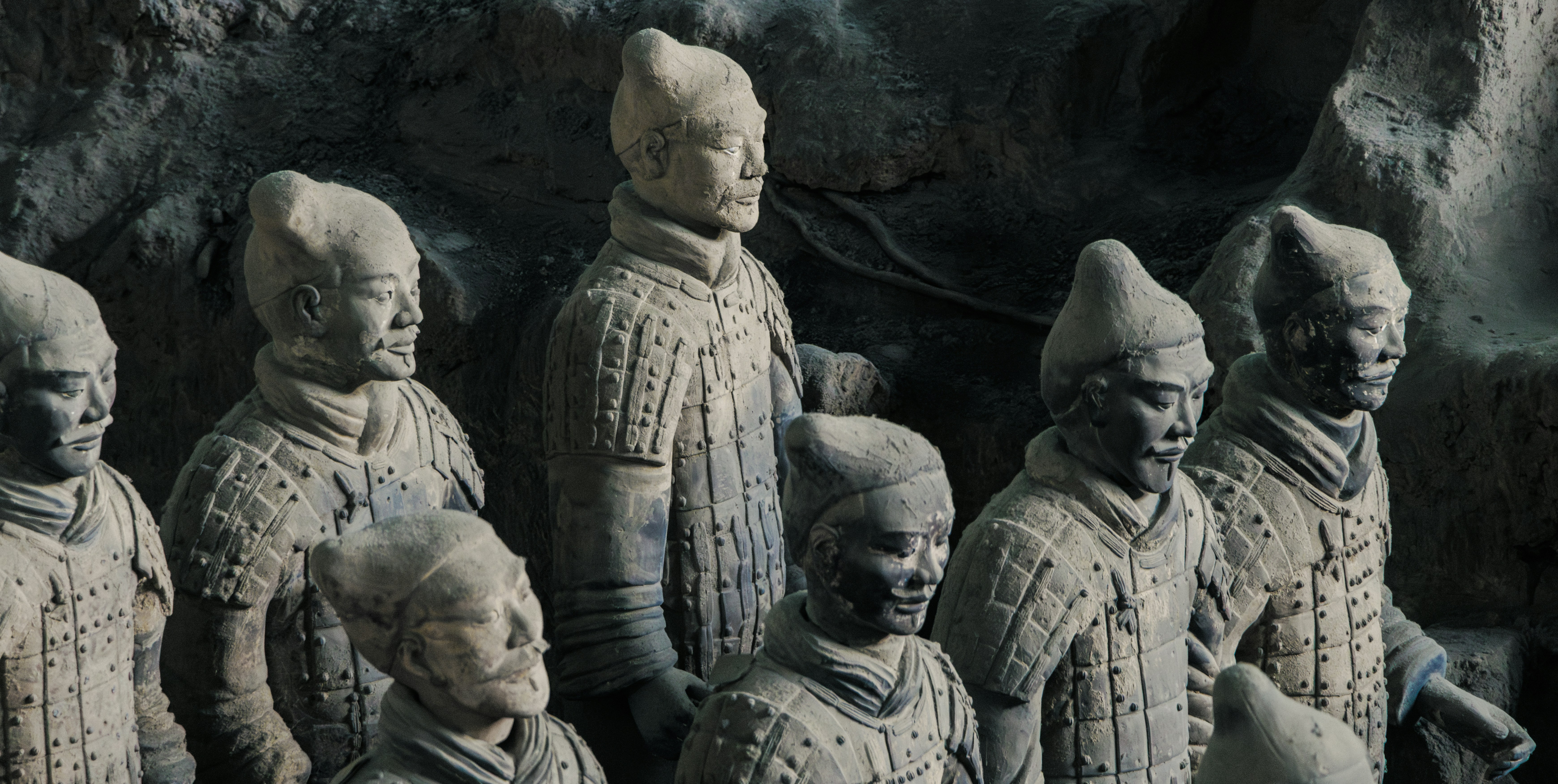 Terracotta Warriors in Xi'an under the autumn sun