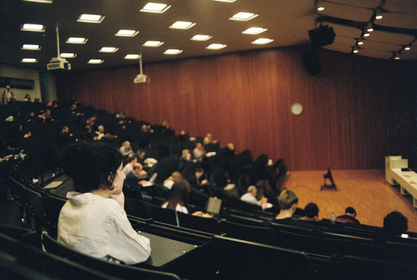 Full auditorium during a conference session