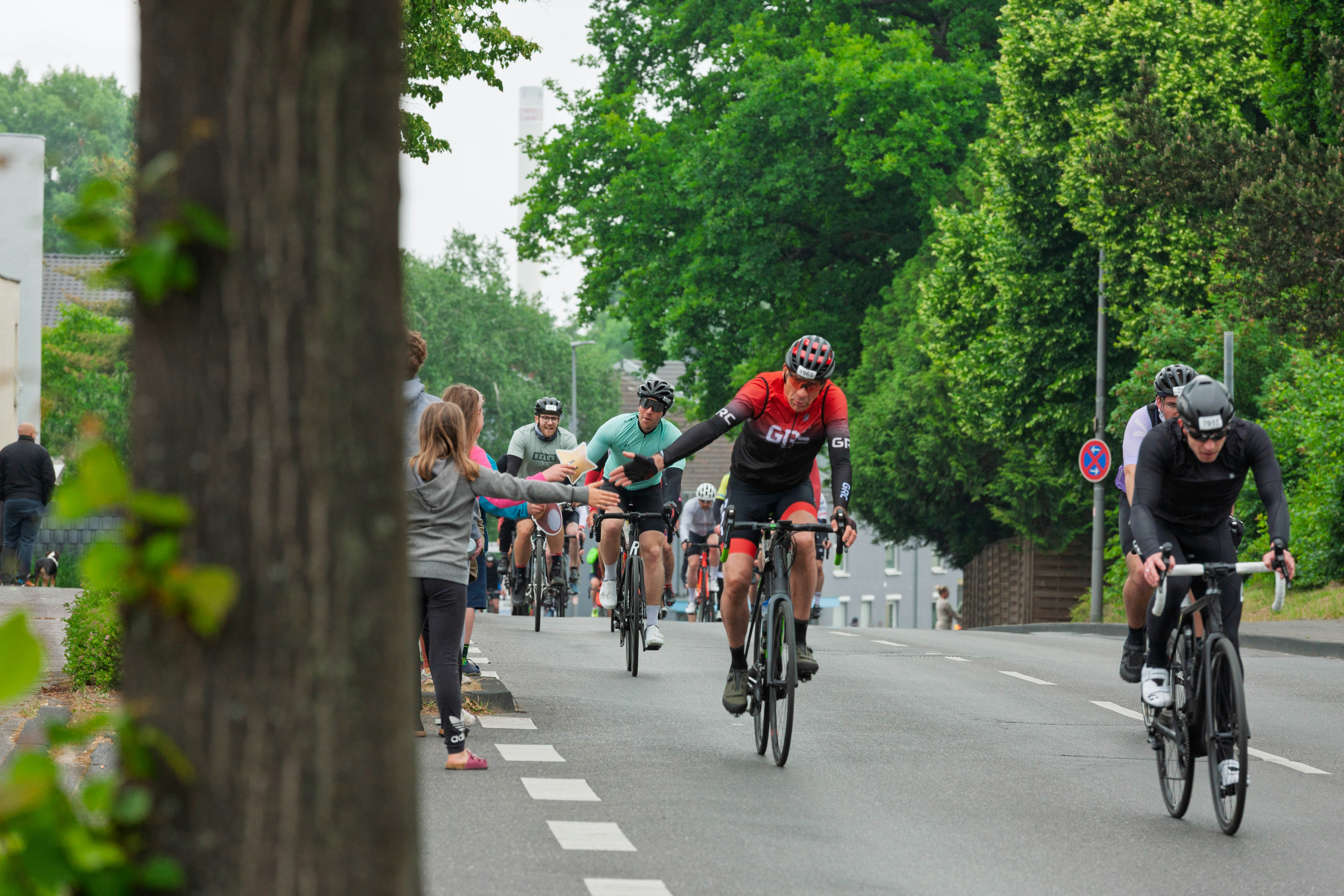 Cyclist riding on a scenic road
