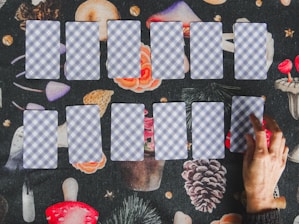 Tarot cards laid out, ready for a reading.