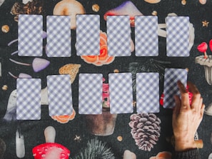 Tarot cards laid out, ready for a reading.