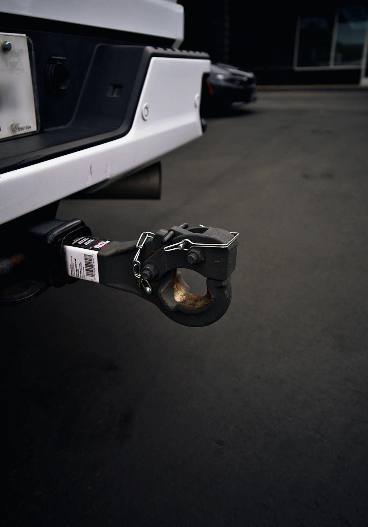 Truck trailer hitch receiver ready for towing