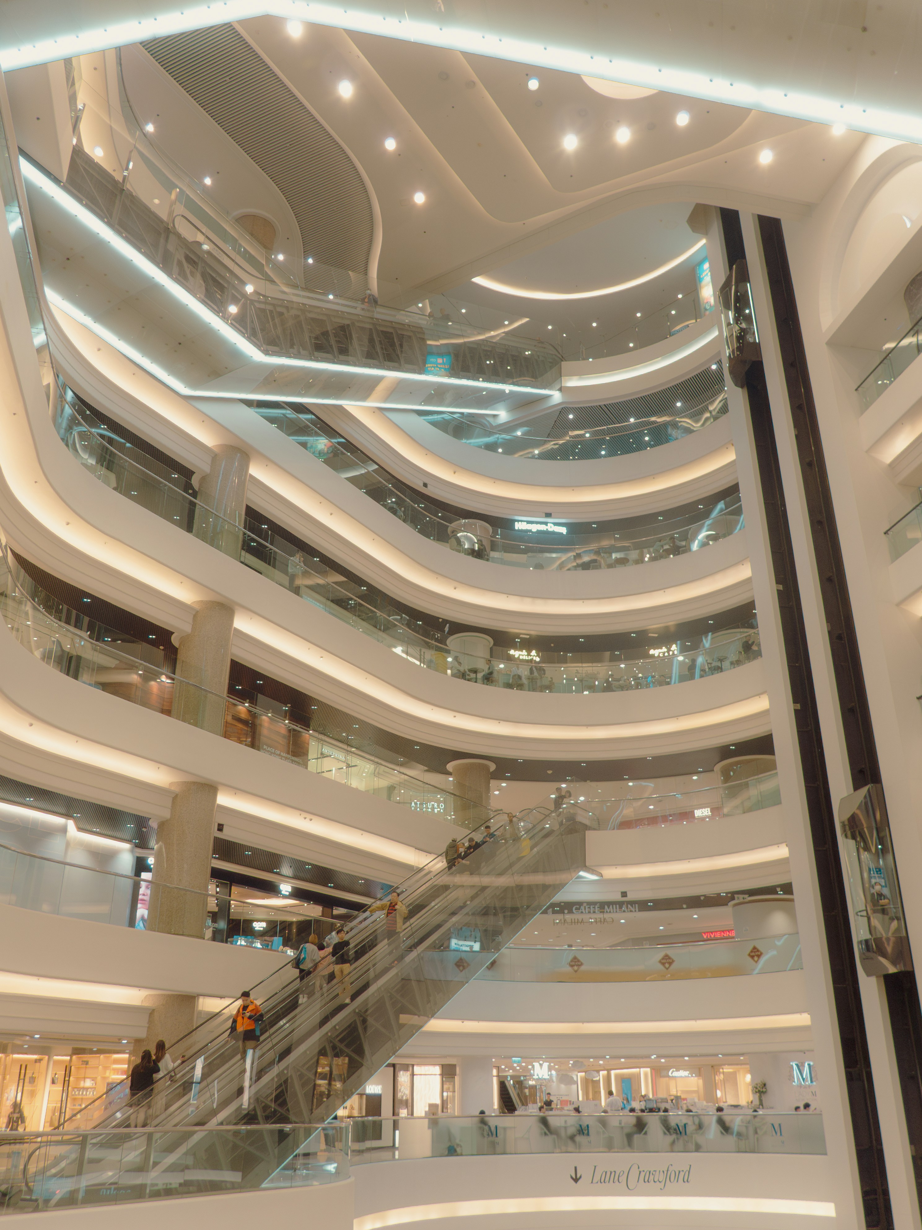 Commercial atrium with light
