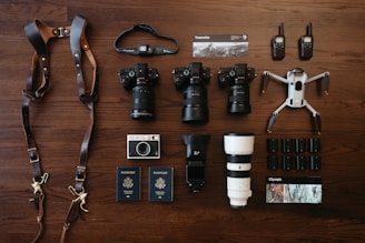 Photographer's gear, ready to be used.
