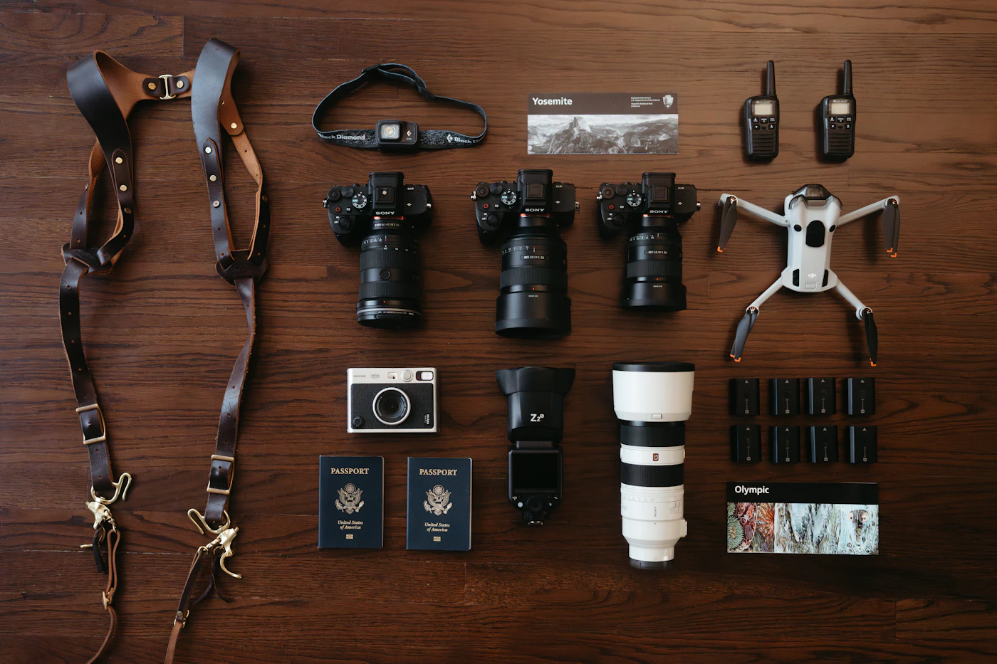 Photographer's gear ready for a shoot
