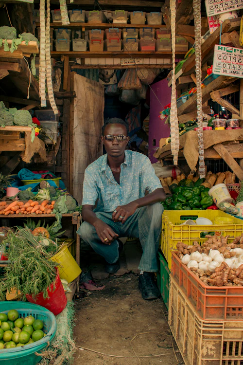Market trader in Nairobi, Kenya