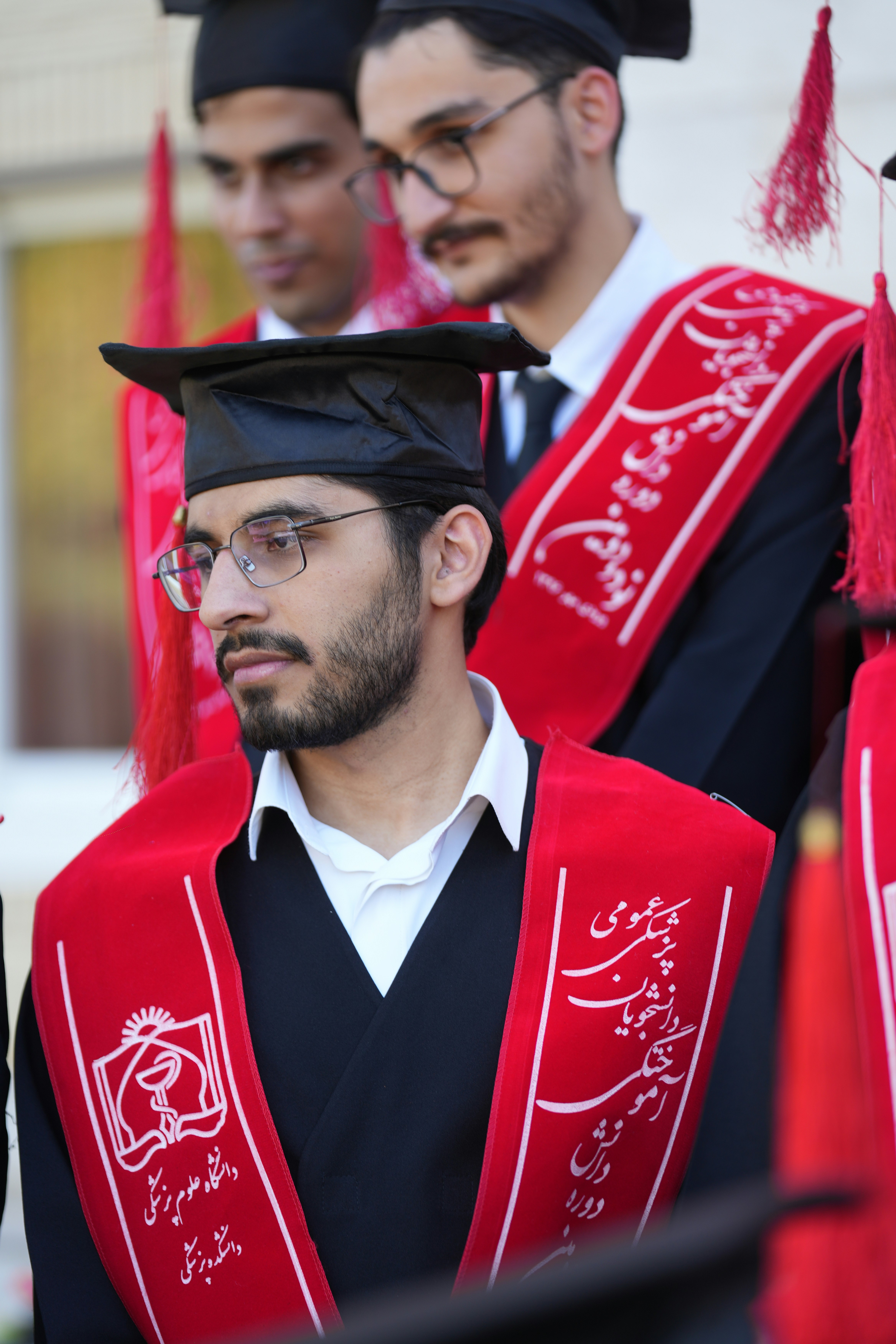 Graduates are ready to celebrate their achievement.