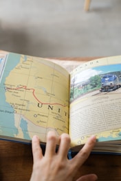 Someone is looking at a map of the united states.