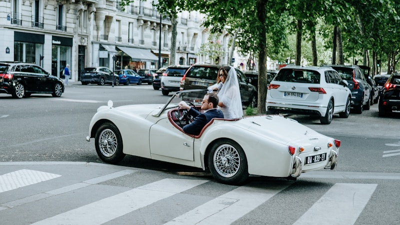 Luxury getaway in classic car