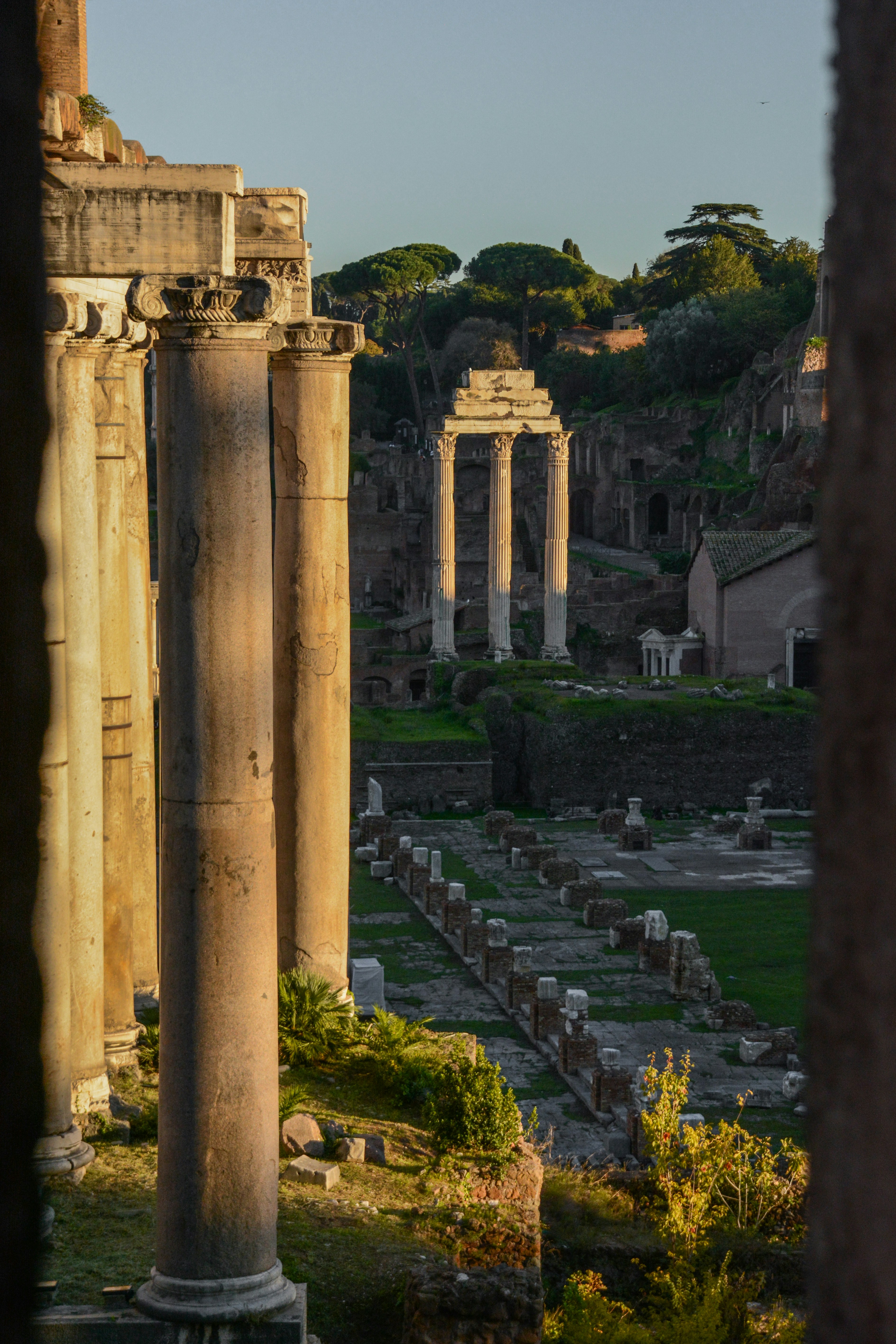 Ancient roman ruins stand bathed in sunlight. photo – Free Building ...