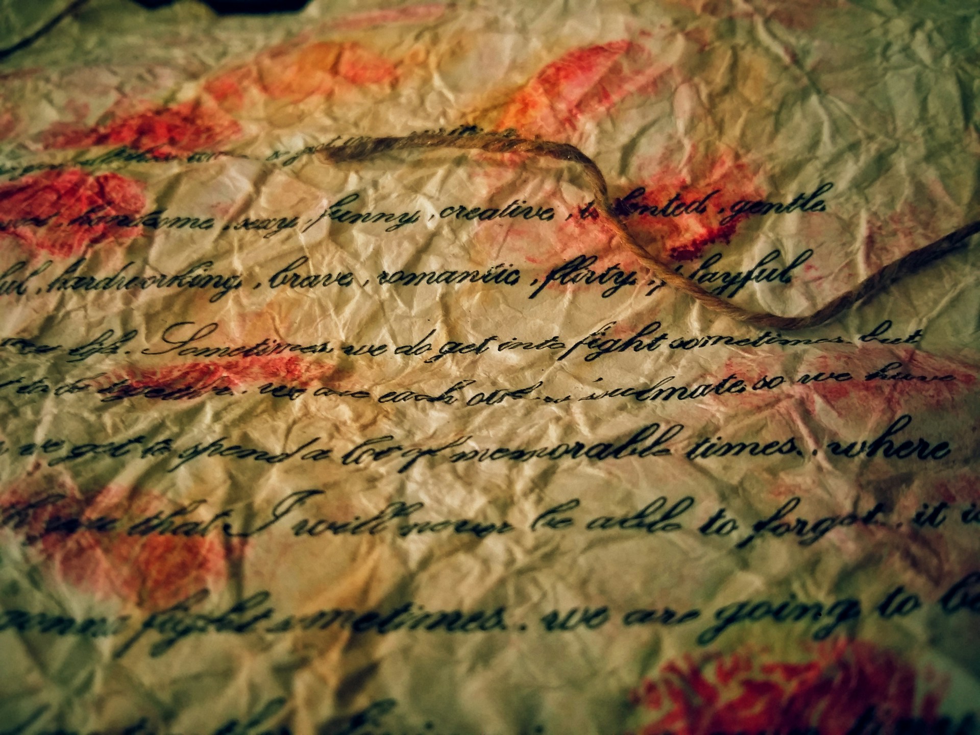 A close-up of handwritten text on aged paper.