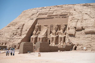 The temple of ramses ii stands in egypt.