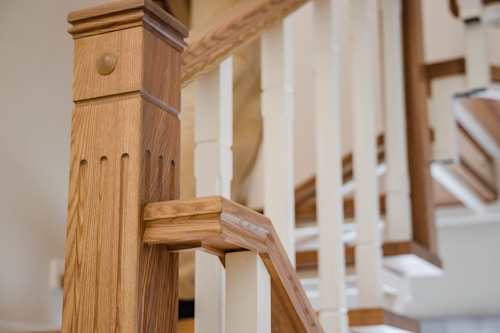 Hemlock chamfered newel post - 90mm